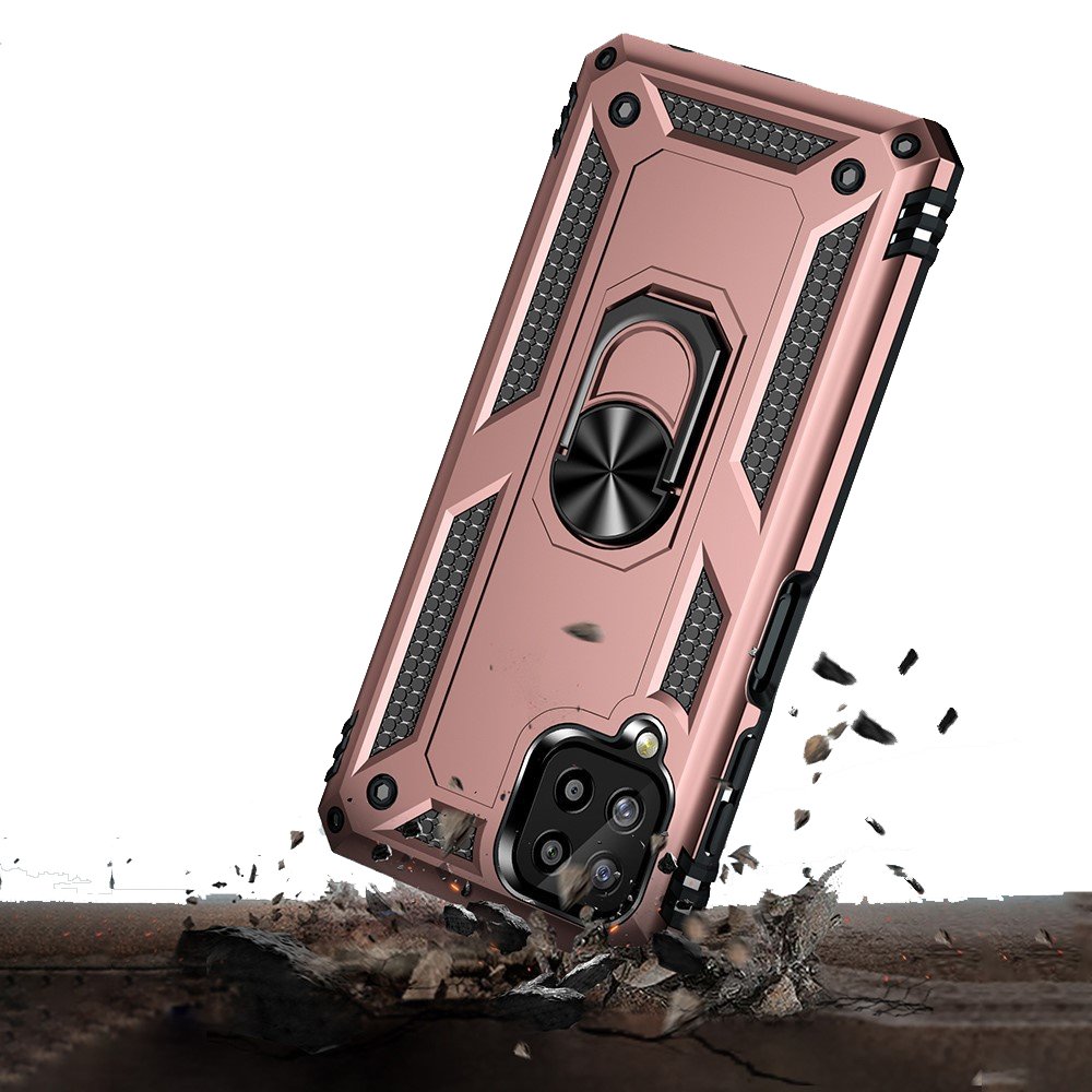 Protectores para celular  para Samsung  A22 4G Funda reforzada con anillo v2 Rosa